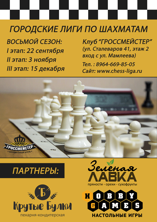 Городские Лиги по шахматам в Череповце